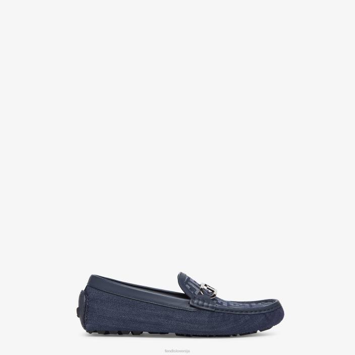 moški denim loaferji modra Fendi čevlje Z68L2288