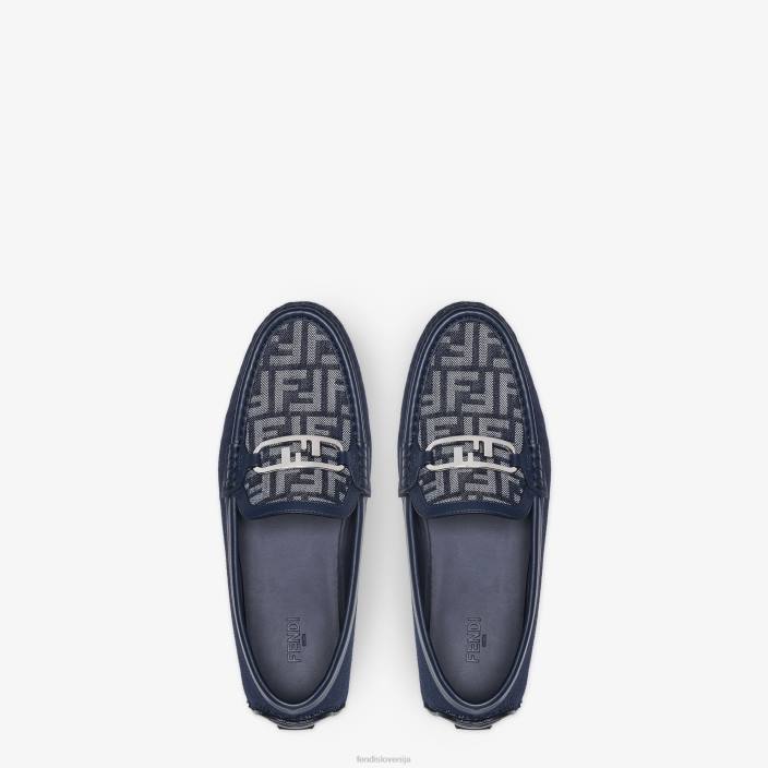 moški denim loaferji modra Fendi čevlje Z68L2288