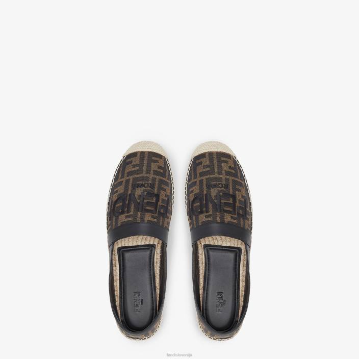 moški espadrile iz blaga rjav Fendi čevlje Z68L2258