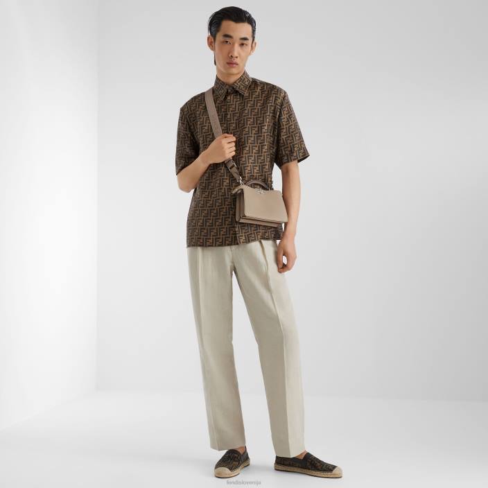 moški espadrile iz blaga rjav Fendi čevlje Z68L2258