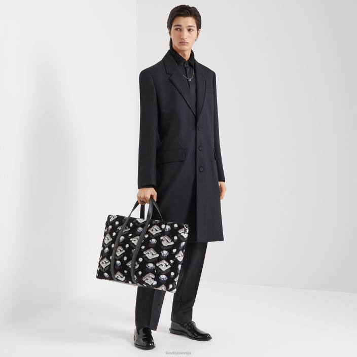 moški lakasti copati Črna Fendi čevlje Z68L2313