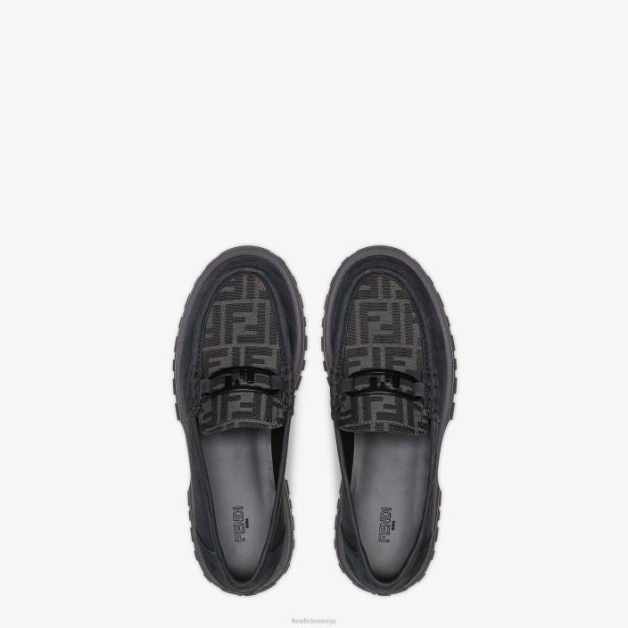 moški mokasine iz nubuka Črna Fendi čevlje Z68L2287