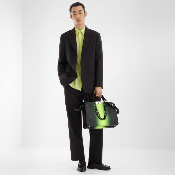 moški usnjene natikače Črna Fendi čevlje Z68L2245