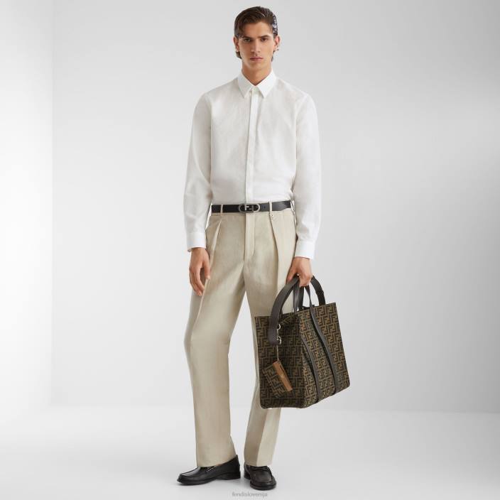 moški usnjene natikače Črna Fendi čevlje Z68L2286