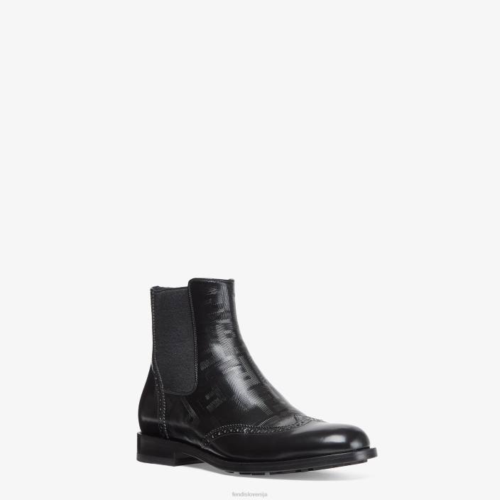 moški usnjeni chelsea škornji Črna Fendi čevlje Z68L2311