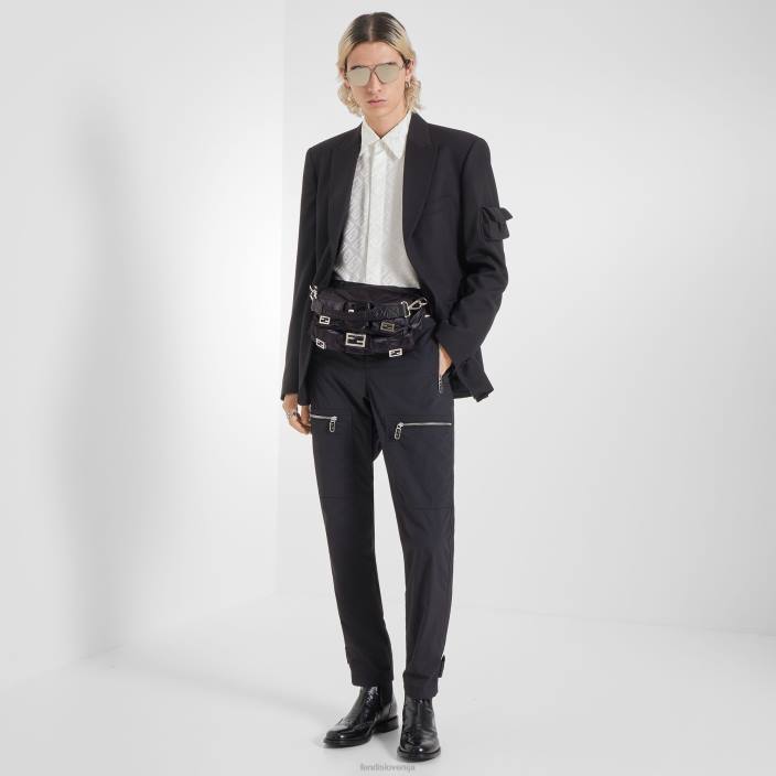 moški usnjeni chelsea škornji Črna Fendi čevlje Z68L2311