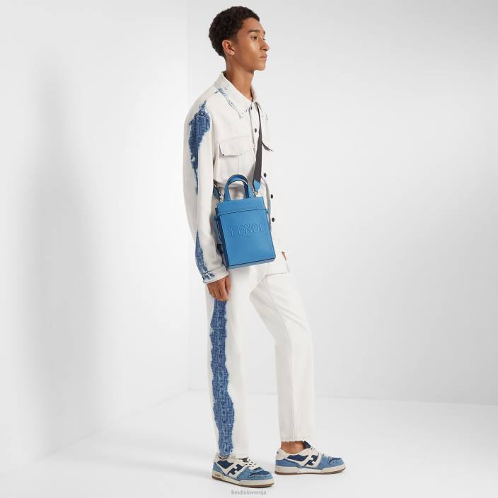 moški denim nizke majice modra Fendi čevlje Z68L2239