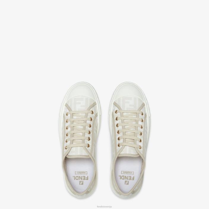 moški nizke majice iz blaga bela Fendi čevlje Z68L2261