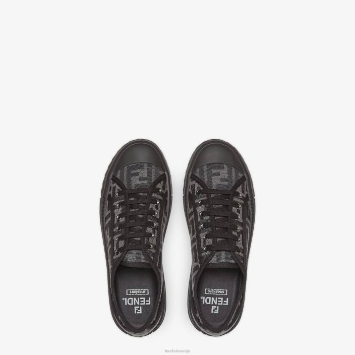 moški nizke majice iz blaga Črna Fendi čevlje Z68L2260