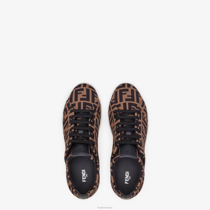 moški nizke majice iz tehnološke tkanine rjav Fendi čevlje Z68L2314