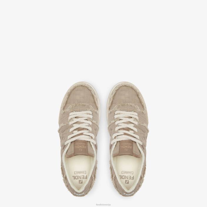 moški platnene nizke majice bež Fendi čevlje Z68L2263