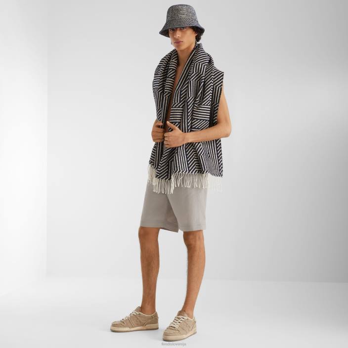 moški platnene nizke majice bež Fendi čevlje Z68L2263