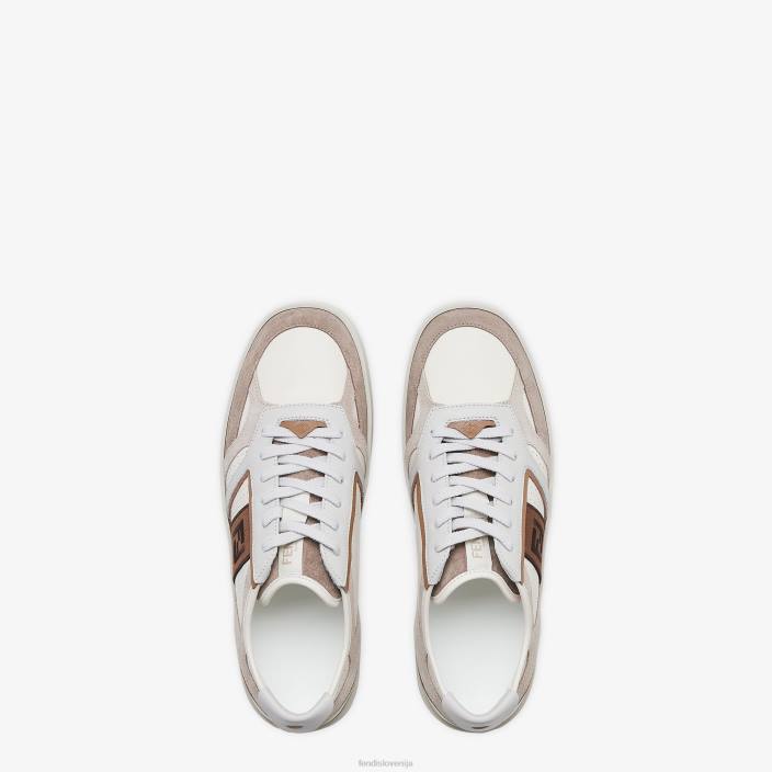 moški usnjene nizke majice bež Fendi čevlje Z68L2218