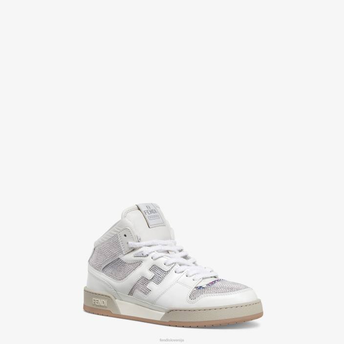 moški usnjene visoke majice bela Fendi čevlje Z68L2265