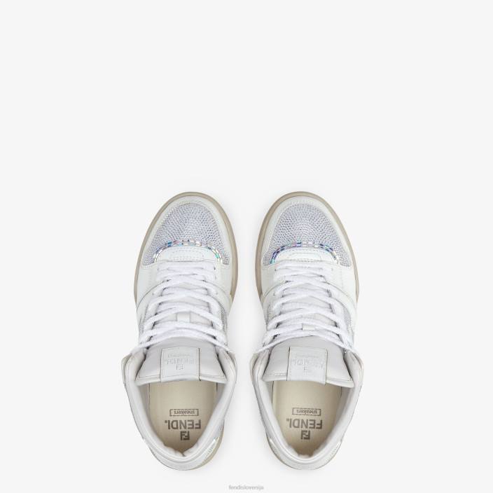 moški usnjene visoke majice bela Fendi čevlje Z68L2265