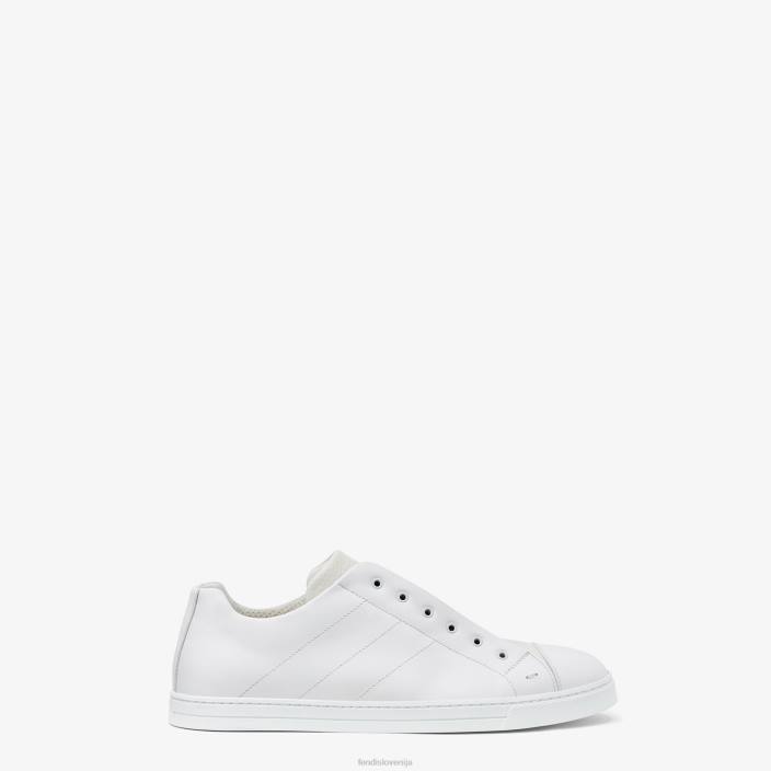 moški usnjeni natikači bela Fendi čevlje Z68L2303