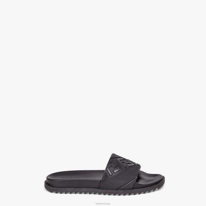 moški gumijasto podnožje Črna Fendi čevlje Z68L2254