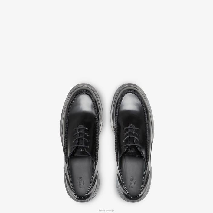 moški usnjene vezalke Črna Fendi čevlje Z68L2242