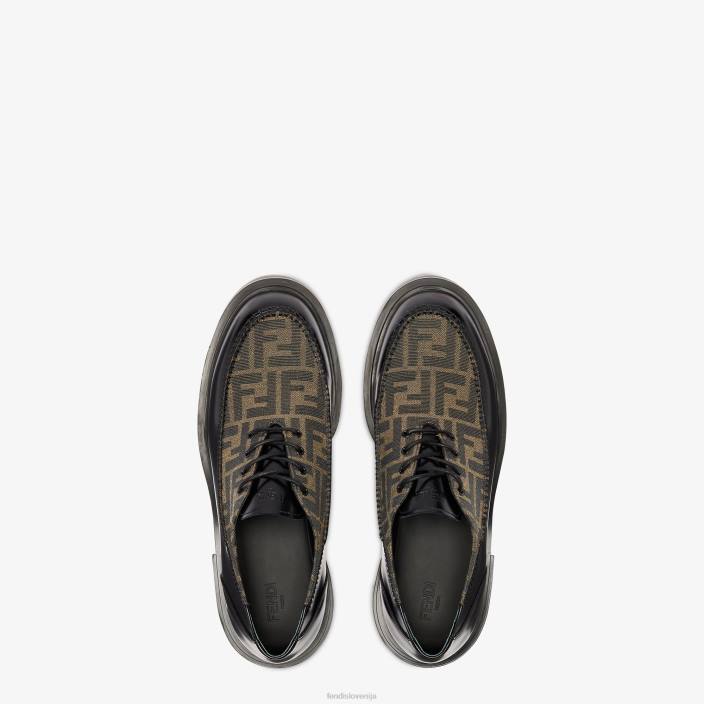 moški usnjene vezalke Črna Fendi čevlje Z68L2243