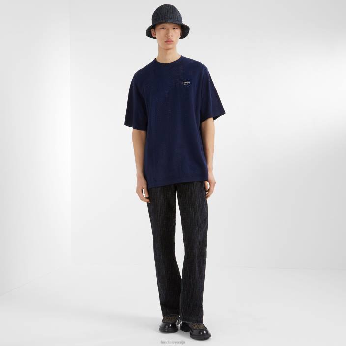 moški usnjene vezalke Črna Fendi čevlje Z68L2243