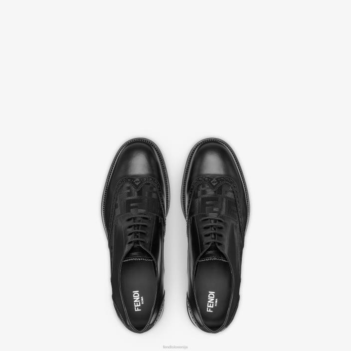 moški usnjene vezalke Črna Fendi čevlje Z68L2298