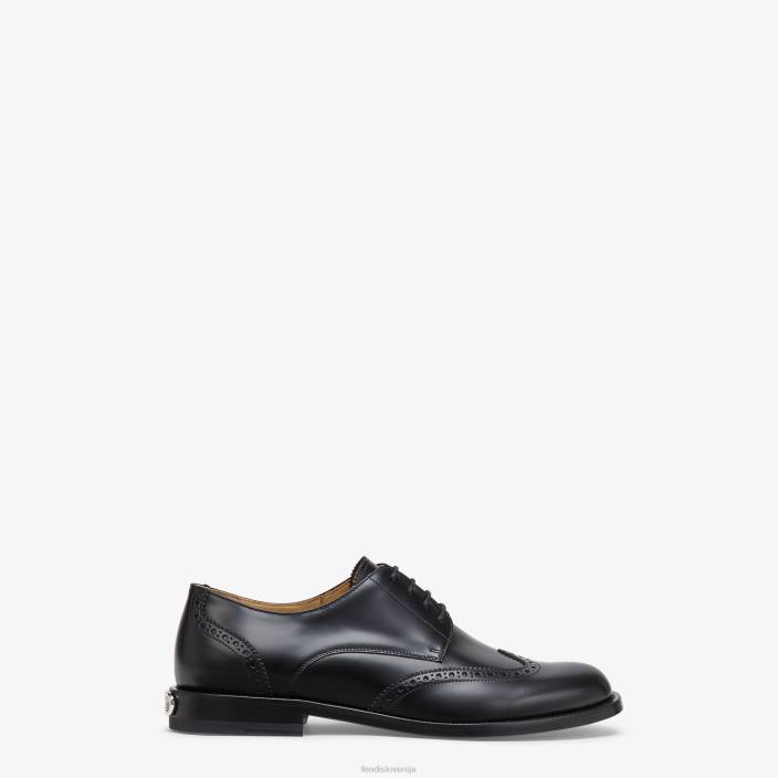 moški usnjene vezalke Črna Fendi čevlje Z68L2300