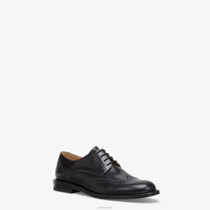 moški usnjene vezalke Črna Fendi čevlje Z68L2300