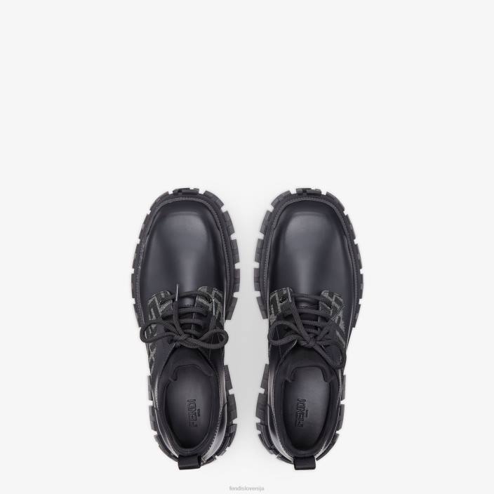 moški usnjene vezalke Črna Fendi čevlje Z68L2309