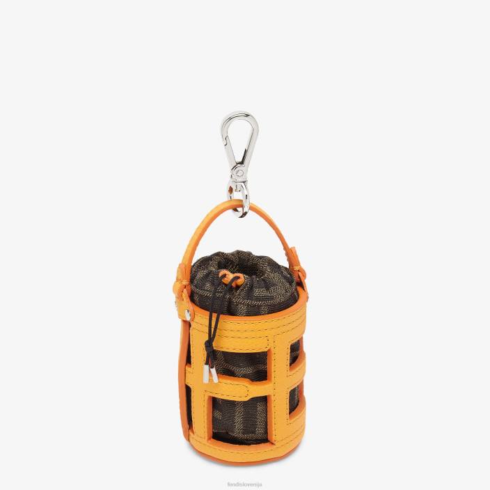 moški bucket bag usnjeni čar oranžna Fendi dodatki Z68L2419