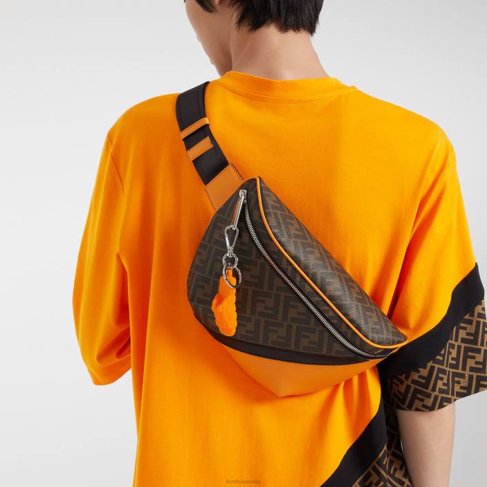 moški gumijast etui za ključe oranžna Fendi dodatki Z68L2414