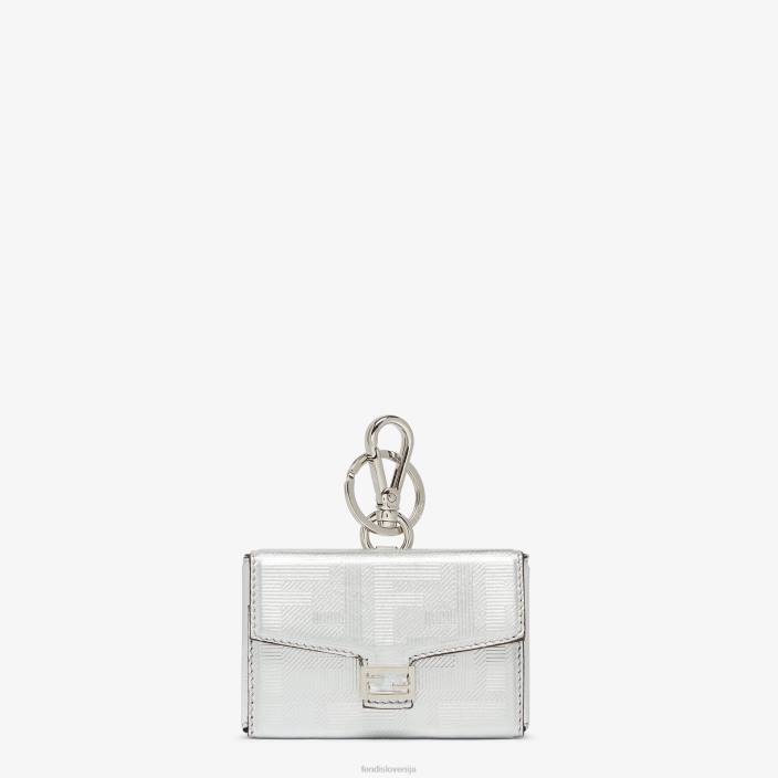 moški obesek iz laminiranega usnja srebro Fendi dodatki Z68L2344