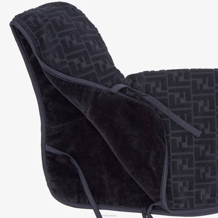 moški frotirni kopalni plašč Črna Fendi dodatki Z68L487