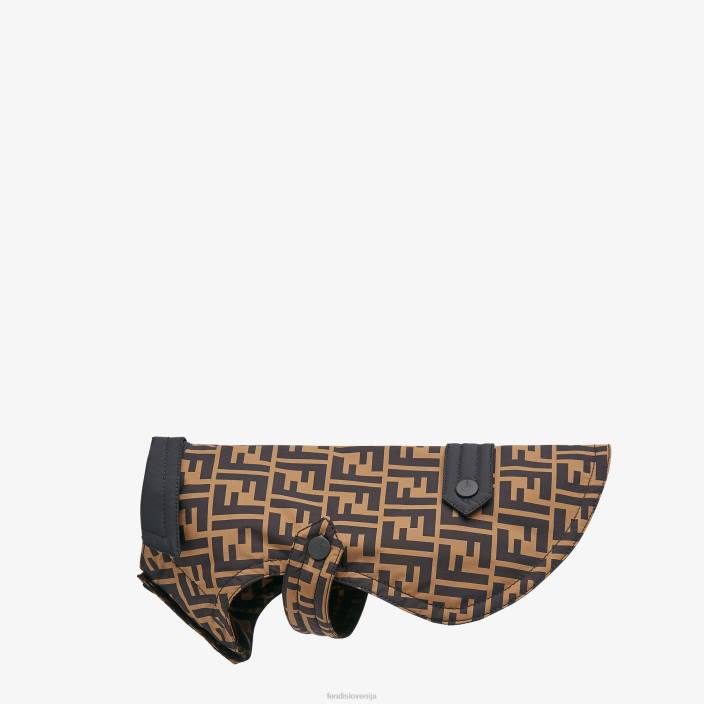 moški pasji plašč iz ff najlona rjav Fendi dodatki Z68L452