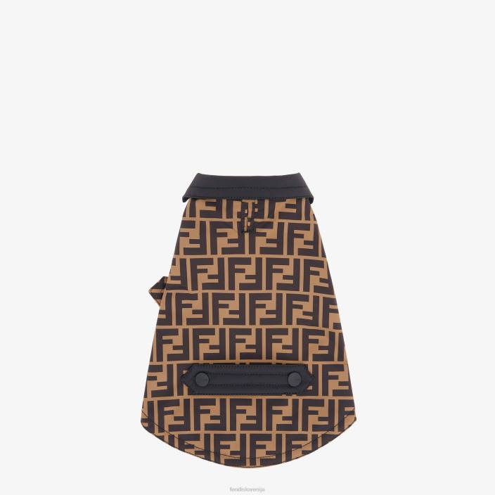 moški pasji plašč iz ff najlona rjav Fendi dodatki Z68L452