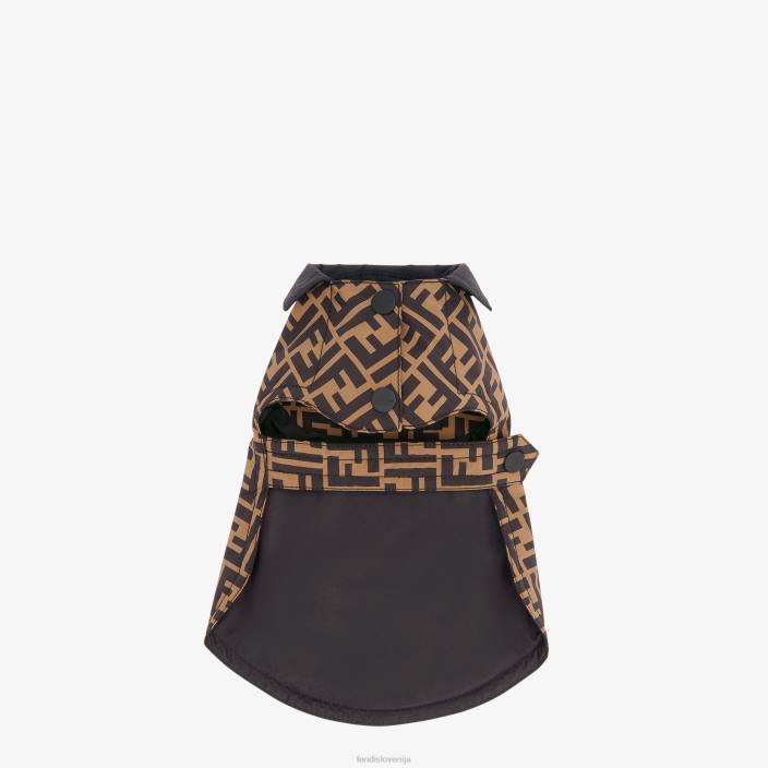 moški pasji plašč iz ff najlona rjav Fendi dodatki Z68L452