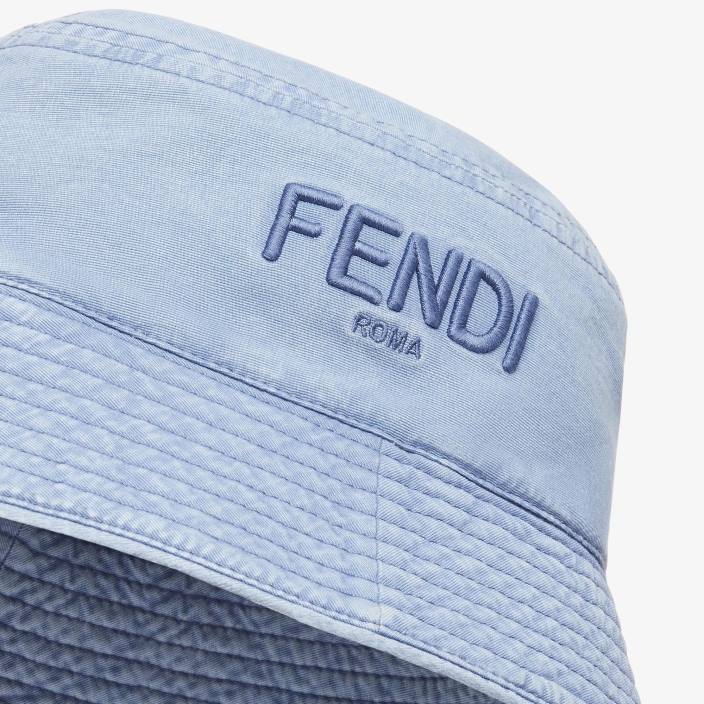 moški bombažna kapa v ribiškem stilu svetlo modra Fendi dodatki Z68L2402
