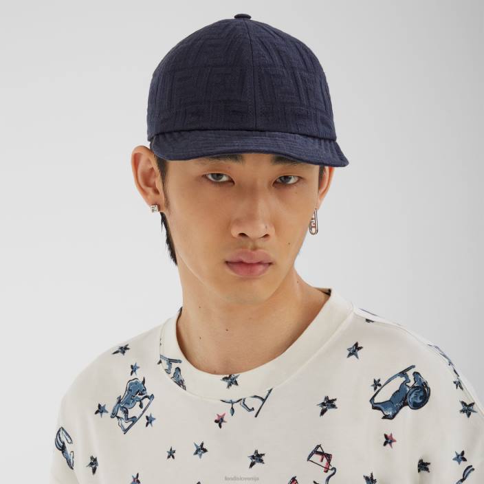 moški denim baseball kapa modra Fendi dodatki Z68L2368