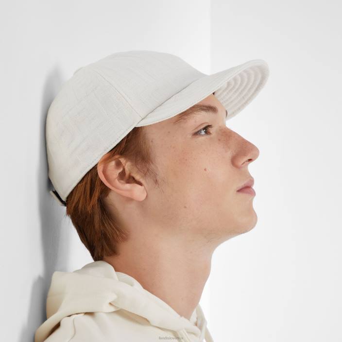 moški ff bombažna baseball kapa bela Fendi dodatki Z68L2412