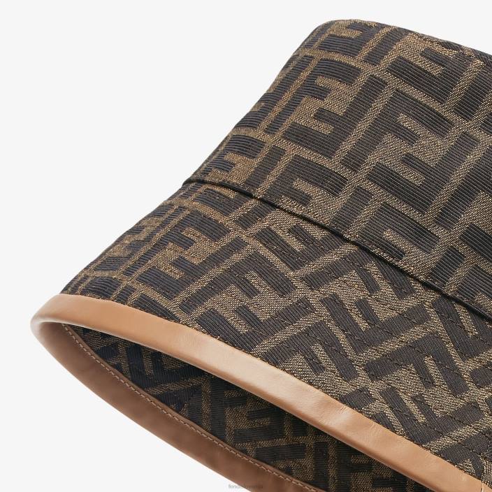 moški klobuk iz blaga rjav Fendi dodatki Z68L2350