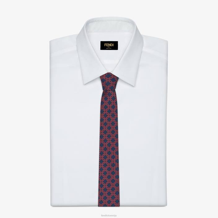 moški svilena kravata modra Fendi dodatki Z68L2174