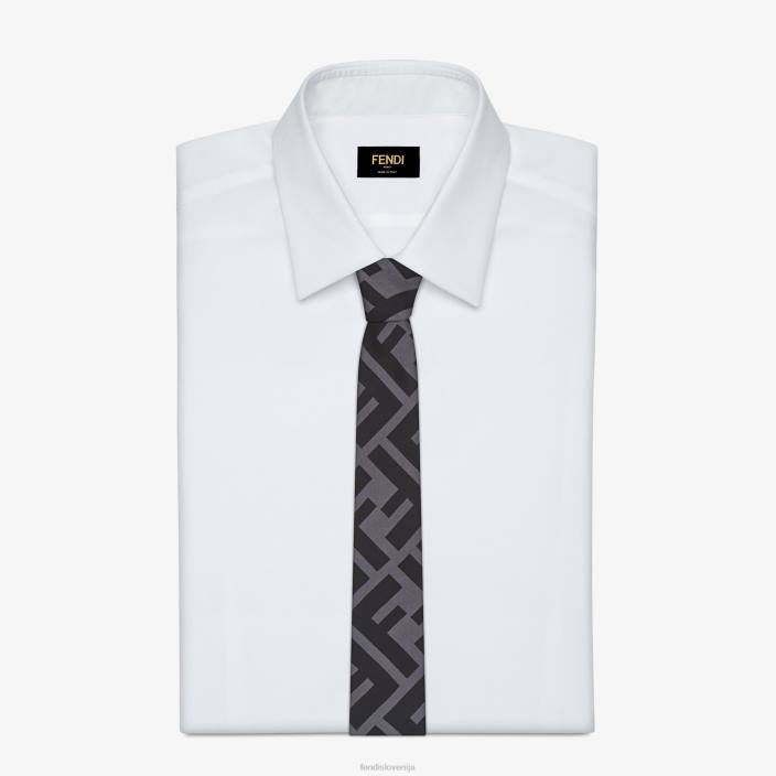 moški svilena kravata Črna Fendi dodatki Z68L2172