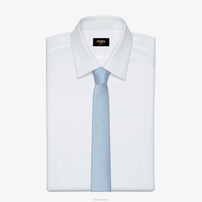 moški svilena kravata svetlo modra Fendi dodatki Z68L2562