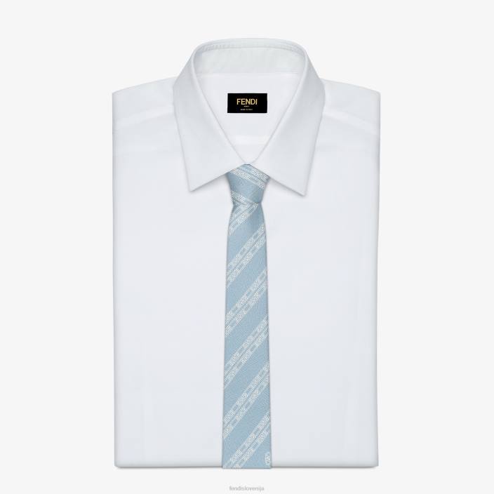 moški svilena kravata svetlo modra Fendi dodatki Z68L2565