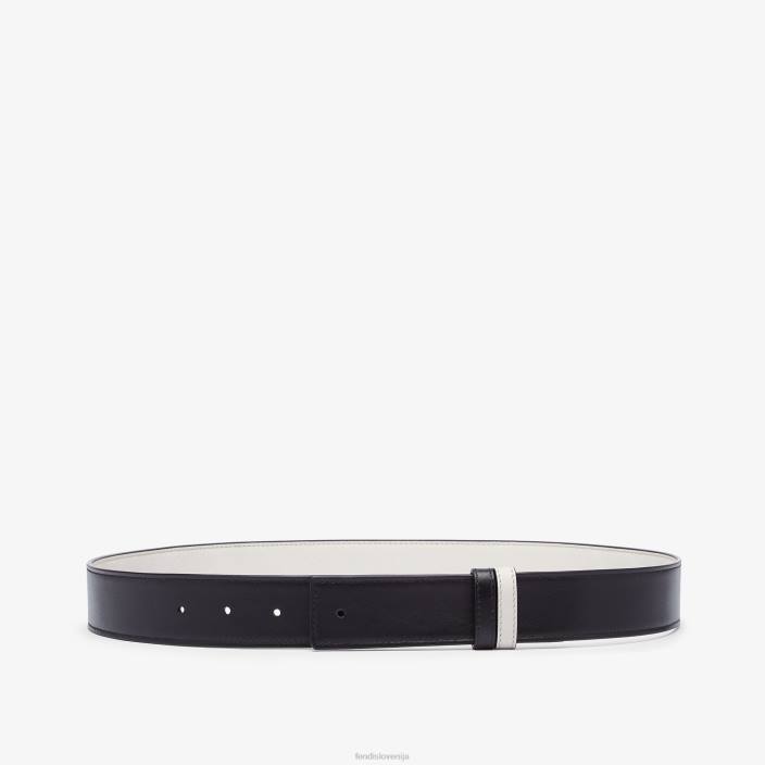 moški senčni usnjeni dvostranski pas siva Fendi dodatki Z68L2553