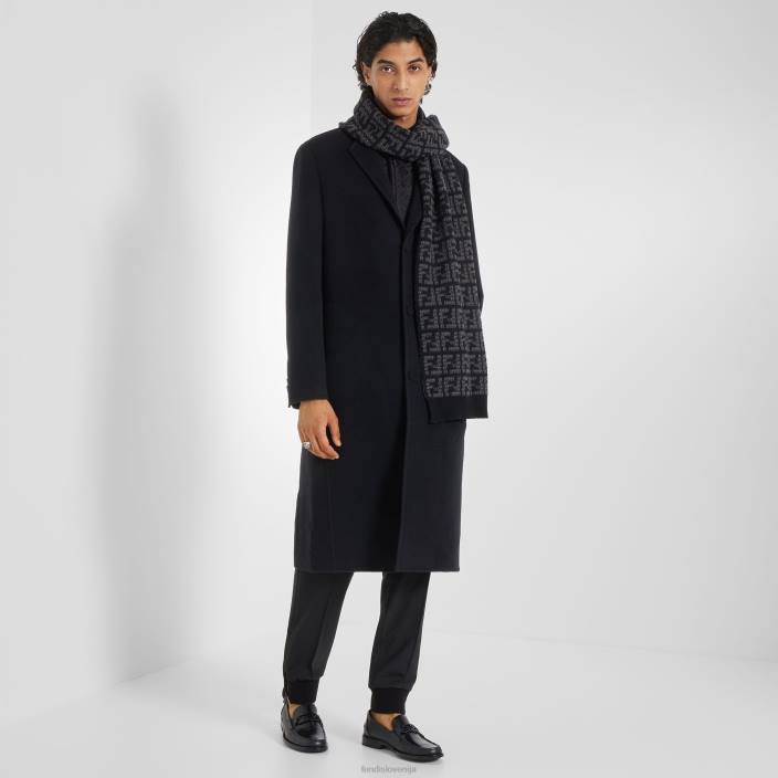 moški šal iz kašmirja Črna Fendi dodatki Z68L2455