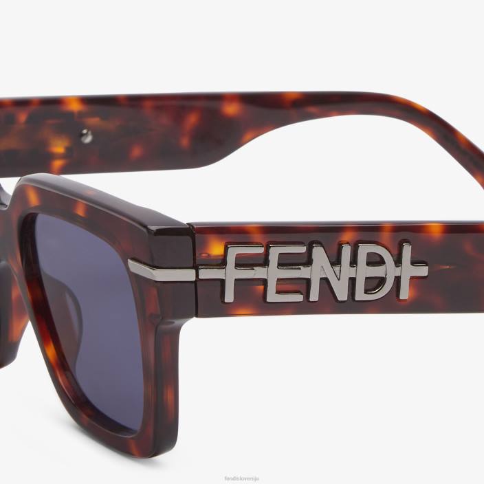 moški havana acetatna sončna očala rjav Fendi dodatki Z68L2460