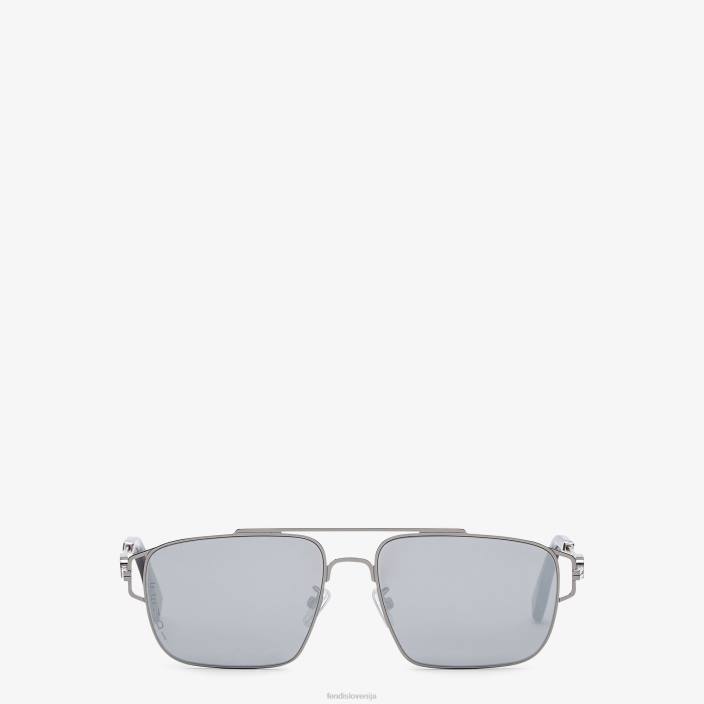 moški kovinska sončna očala iz rutenija z zrcalnimi stekli Črna Fendi dodatki Z68L2444