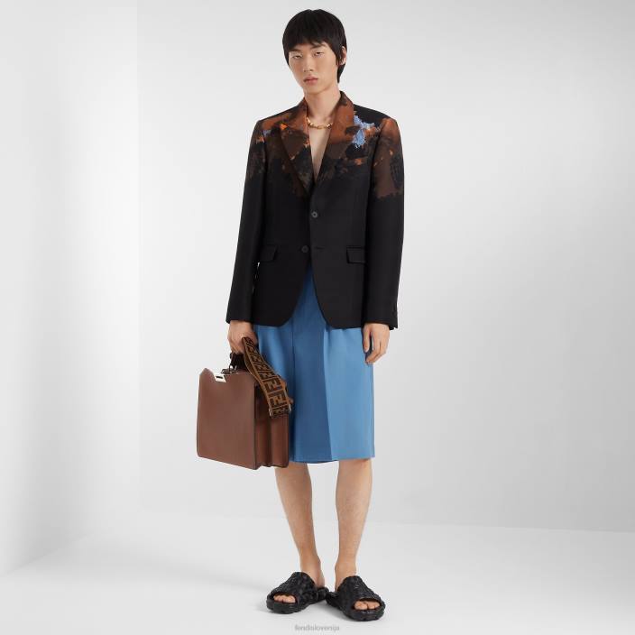 moški naramnica iz tkanine rjav Fendi dodatki Z68L2336