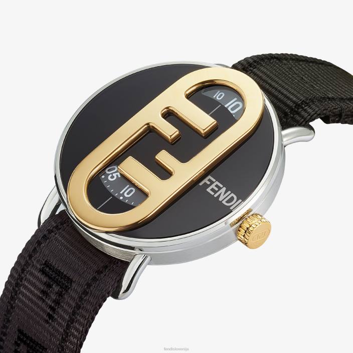 moški 42 mm - okrogla ura z logotipom o'lock srebro Fendi dodatki Z68L2347