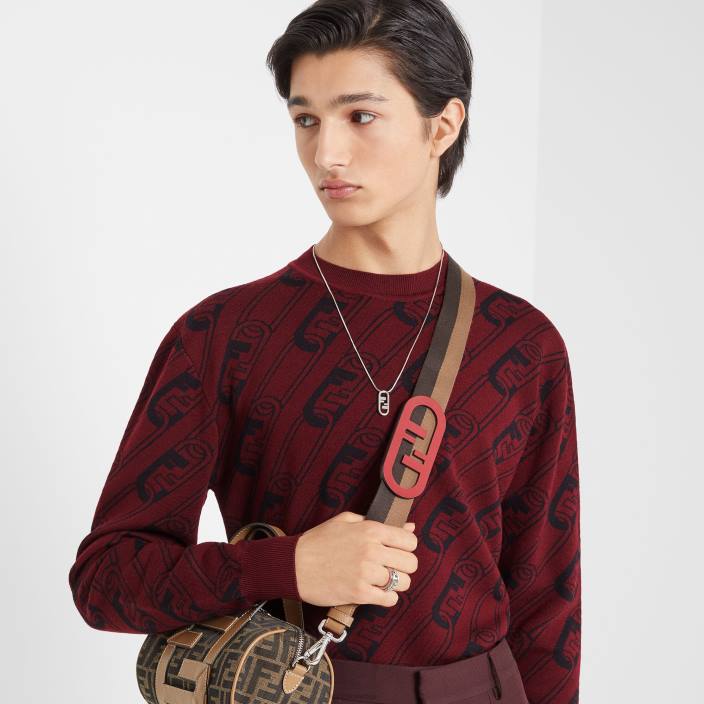 moški o'lock ogrlica srebro Fendi nakit Z68L2730